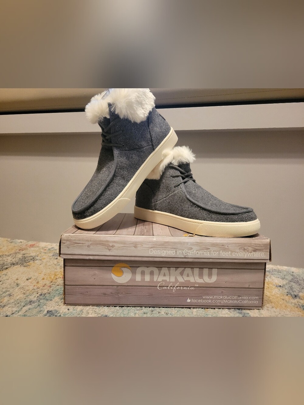 Makalu Grey Wool Boots Womens Sz 7